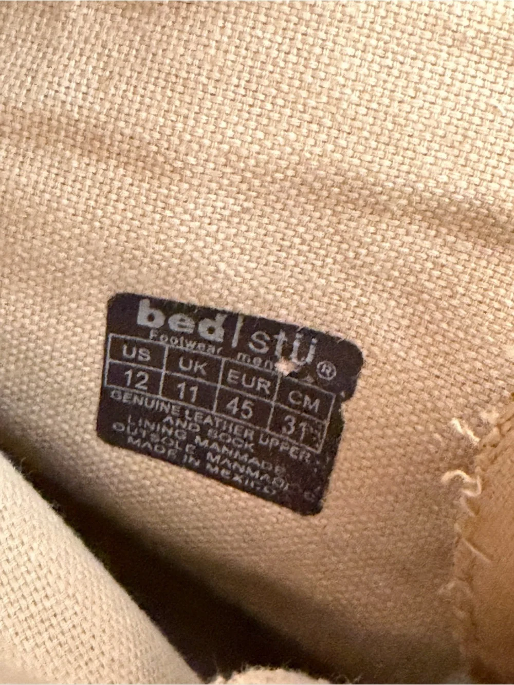 BED|STU Tan ankle boots Interior Label men boots, Sz 11, pre-owned, gently used
